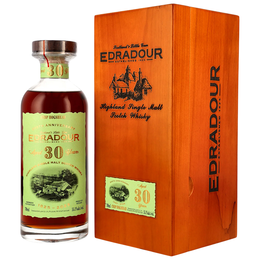 Edradour 30 YO 200th Anniversary Chateauneuf Pape Cask Gift Box 70cl