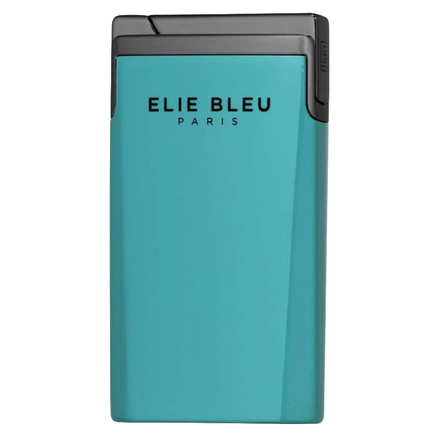 Elie Bleu Cigar Jet Flame Lighter Teal Lacquer Gunmetal