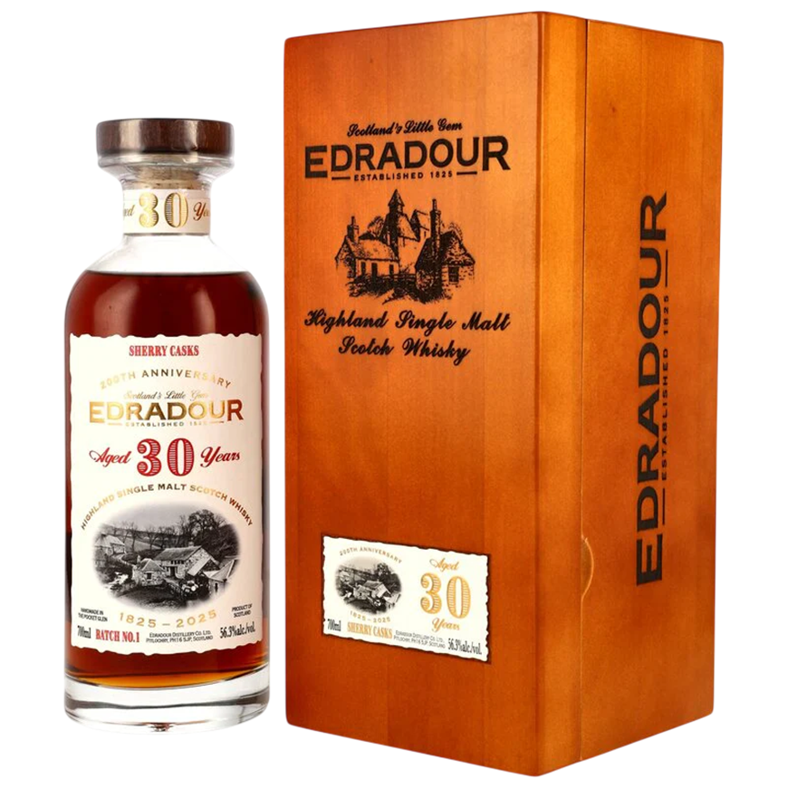 Edradour 30 YO 200th Anniversary 1st Fill Sherry Butts Gift Box 70cl