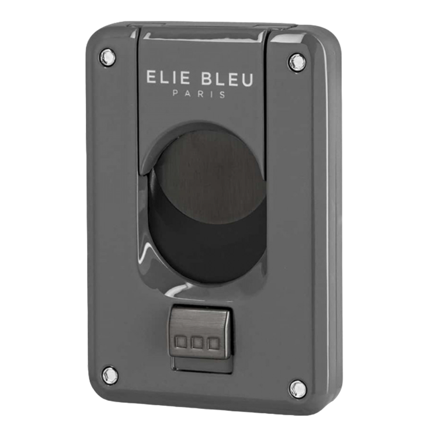Elie Bleu Cigar Cutter Grey Lacquer Black Blade