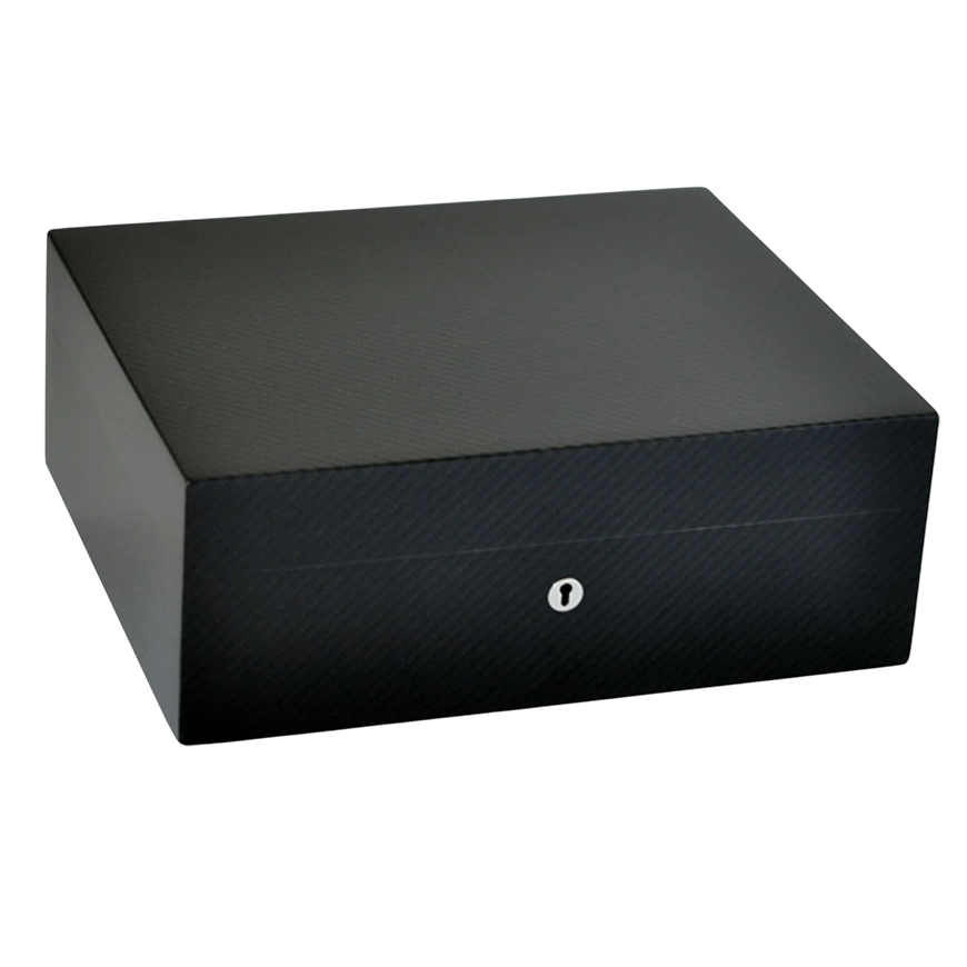 Elie Bleu Wooden Humidor Carbon For 75 Cigar