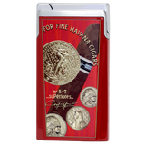 Elie Bleu Cigar Jet Flame Lighter Medals Red