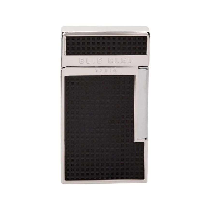 Elie Bleu Cigar Jet Flame Lighter Black Matte Grid with Cover