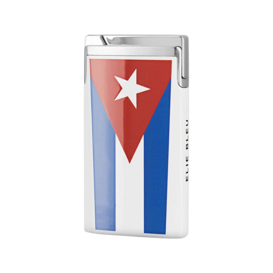 Elie Bleu Cigar Jet Flame Lighter Cuban Flag