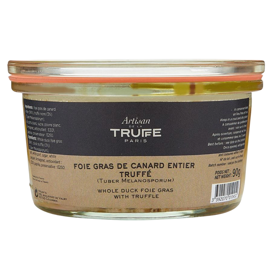 Artisan De La Truffe Whole Duck Foie Gras With Black Truffle 3% 90g