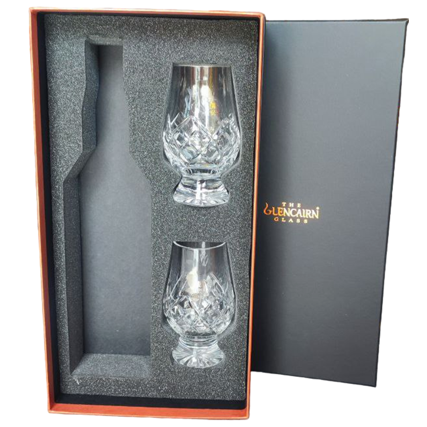 Glencairn Crystal Cut Glencairn Whisky Set 70cl with 2 Cut Glasses