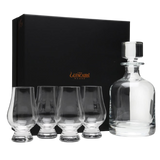 Glencairn Crystal Iona Decanter 75cl Gift Set with 4 Cut Glasses