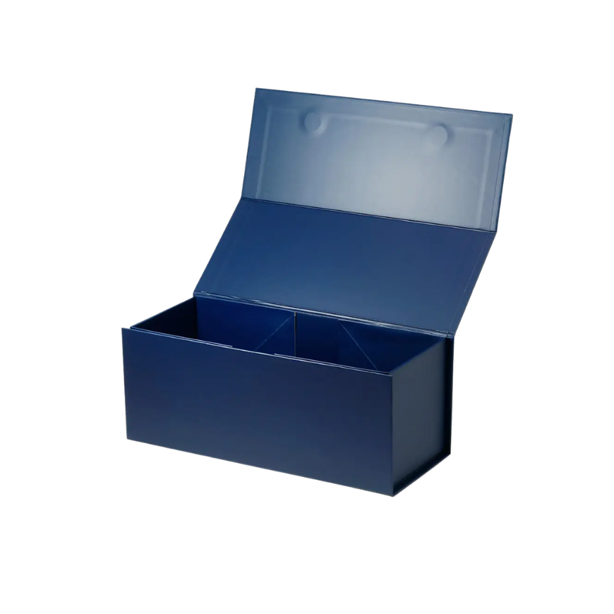 Geotobox Wine XS  Navy Blue Single Botle Gift Box with Logo