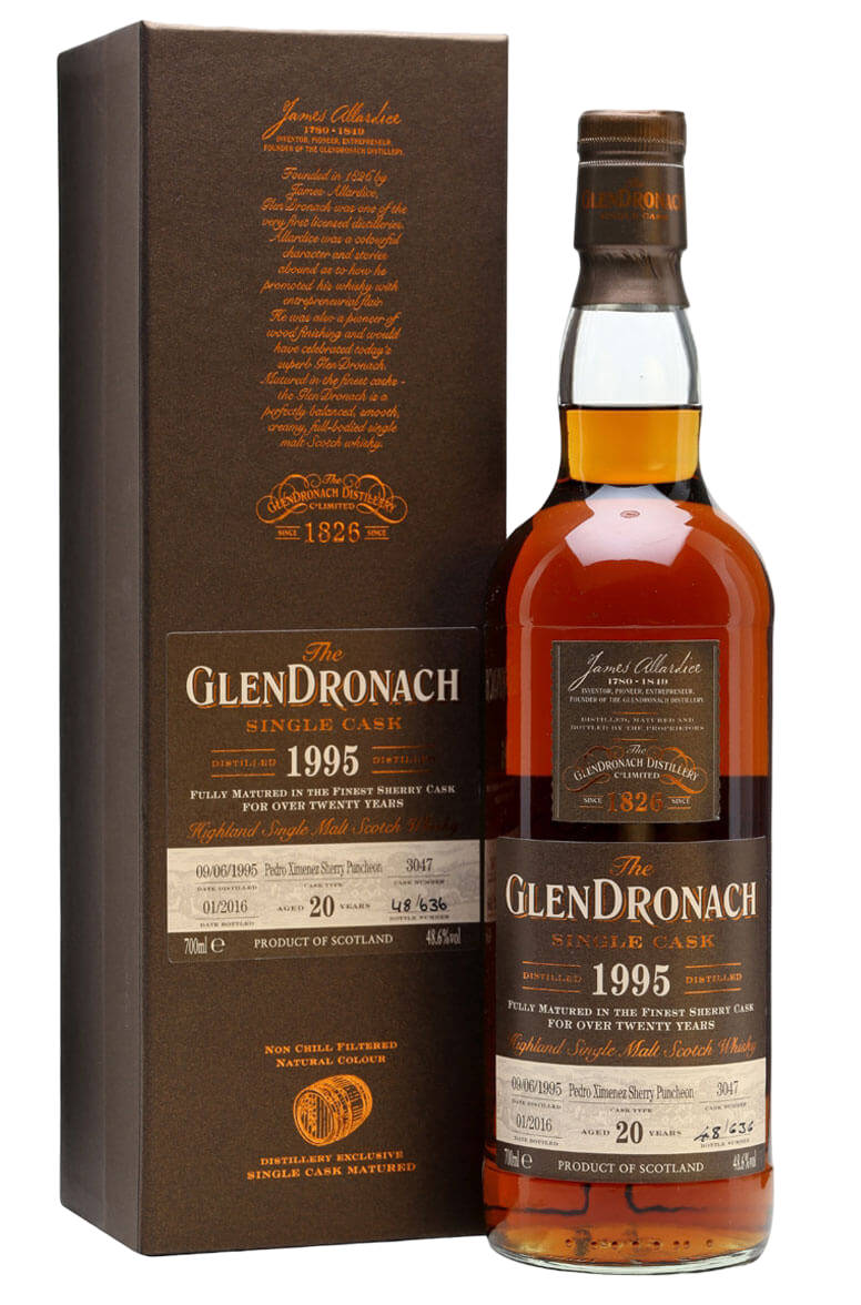 Glendronach 1995 20 YO Pedro Ximenez Cask Sherry Puncheon 70cl