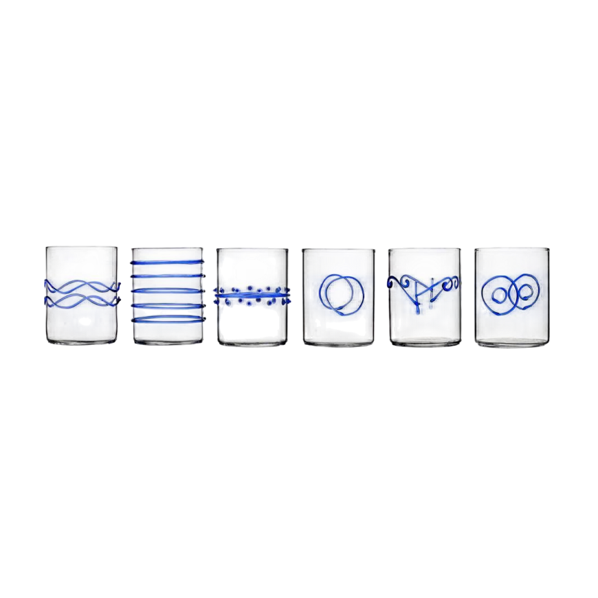 Ichendorf Milano DECO BLUE Shot Set of 6