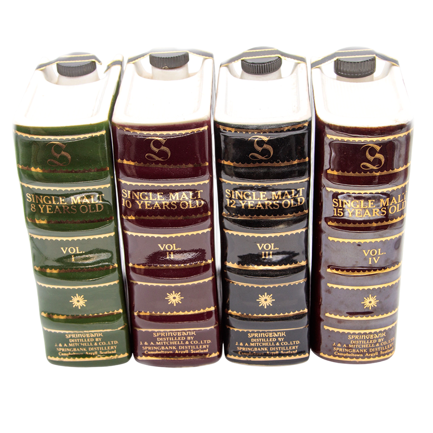 Springbank Ceramic Book Decanters Limited Edition Vol. I-IV 70cl