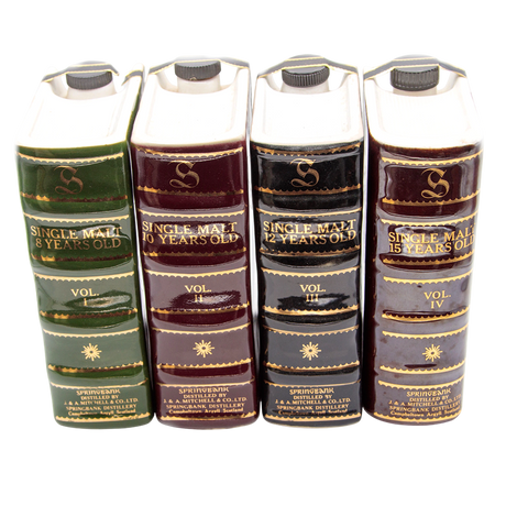 Springbank Ceramic Book Decanters Limited Edition Vol. I-IV 70cl