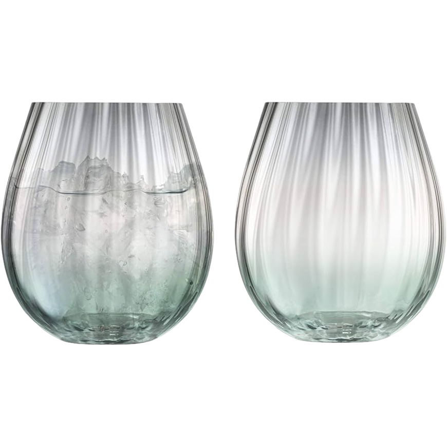LSA Dusk Tumbler 425ml Green/Grey Set of 2