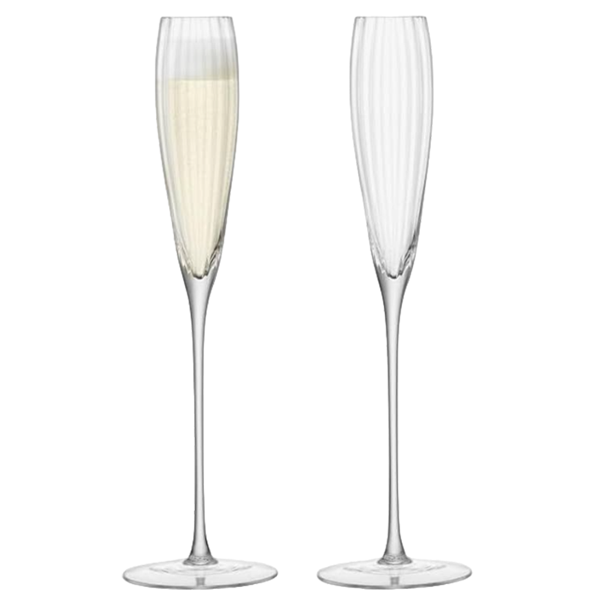 LSA Aurelia Grand Champagne Flute 165ml Clear Optic Set of 2