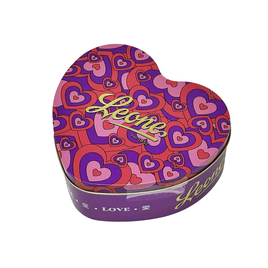 Leone Cri Cri Dark Chocolate Heart Tin 100g