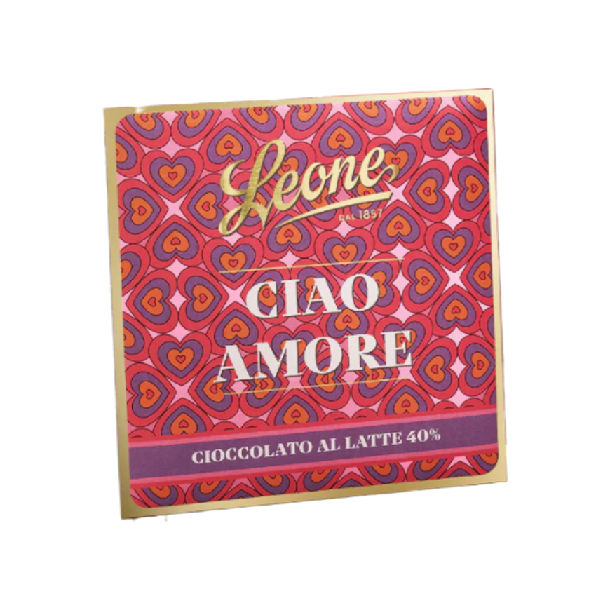 Leone Milk Chocolate Tablet 40% Greeting Card Love 70g