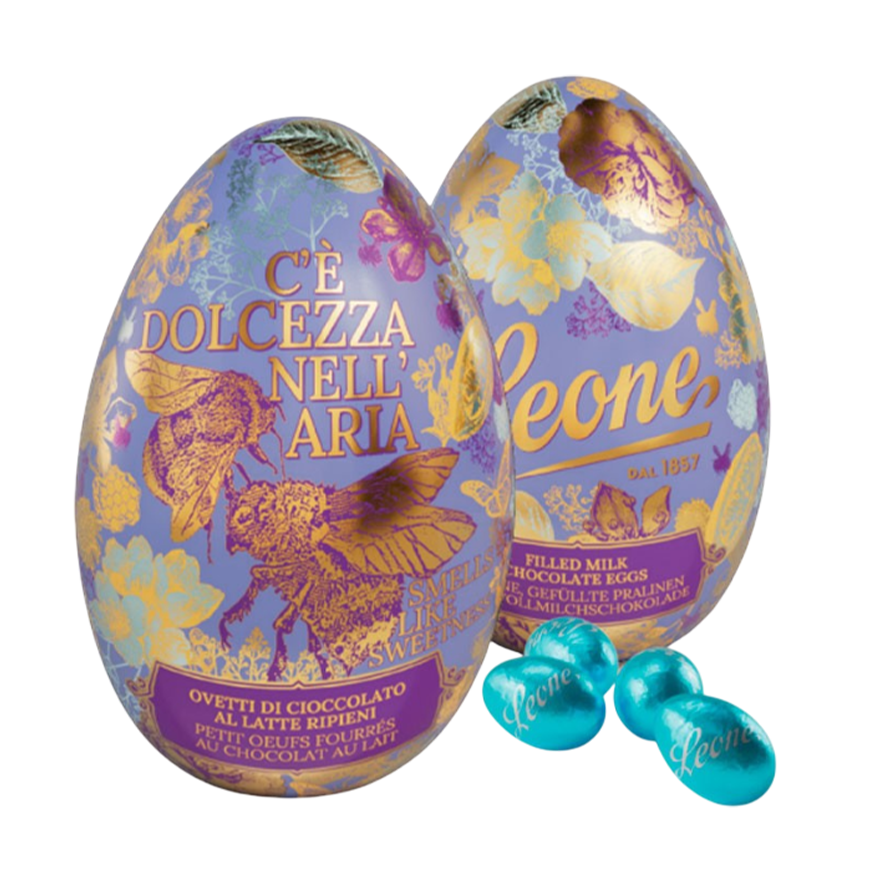 Leone Secret Garden Dark Chocolate Eggs In Tin Easter Egg 90g