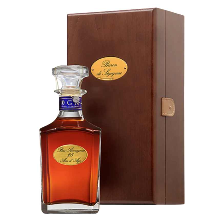 Baron de Sigognac 25 Y.O. Bas Armagnac Wooden box 70cl