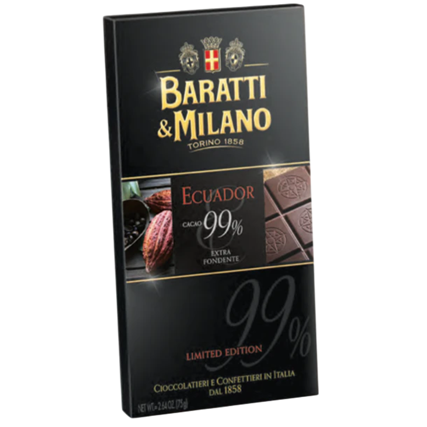 Baratti & Milano Chocolate Extra Dark 99% Ecuador 75g