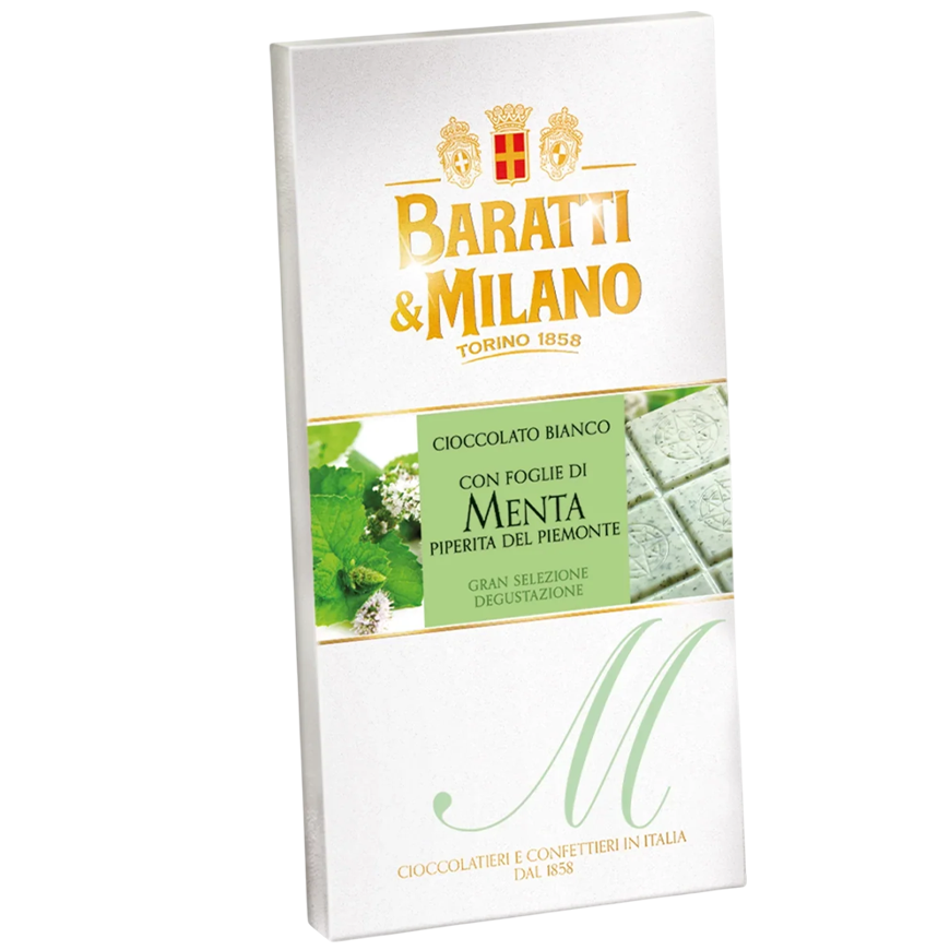 Baratti & Milano Chocolate White Mint 75g