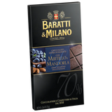 Baratti & Milano Chocolate Extra Dark 70% Blueberries 75g