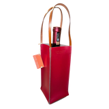 Bandit Manchot Leather Wine Bag for 1 Bottle Burgundy
