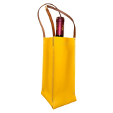 Bandit Manchot Leather Wine Bag for 1 Bottle Yellow
