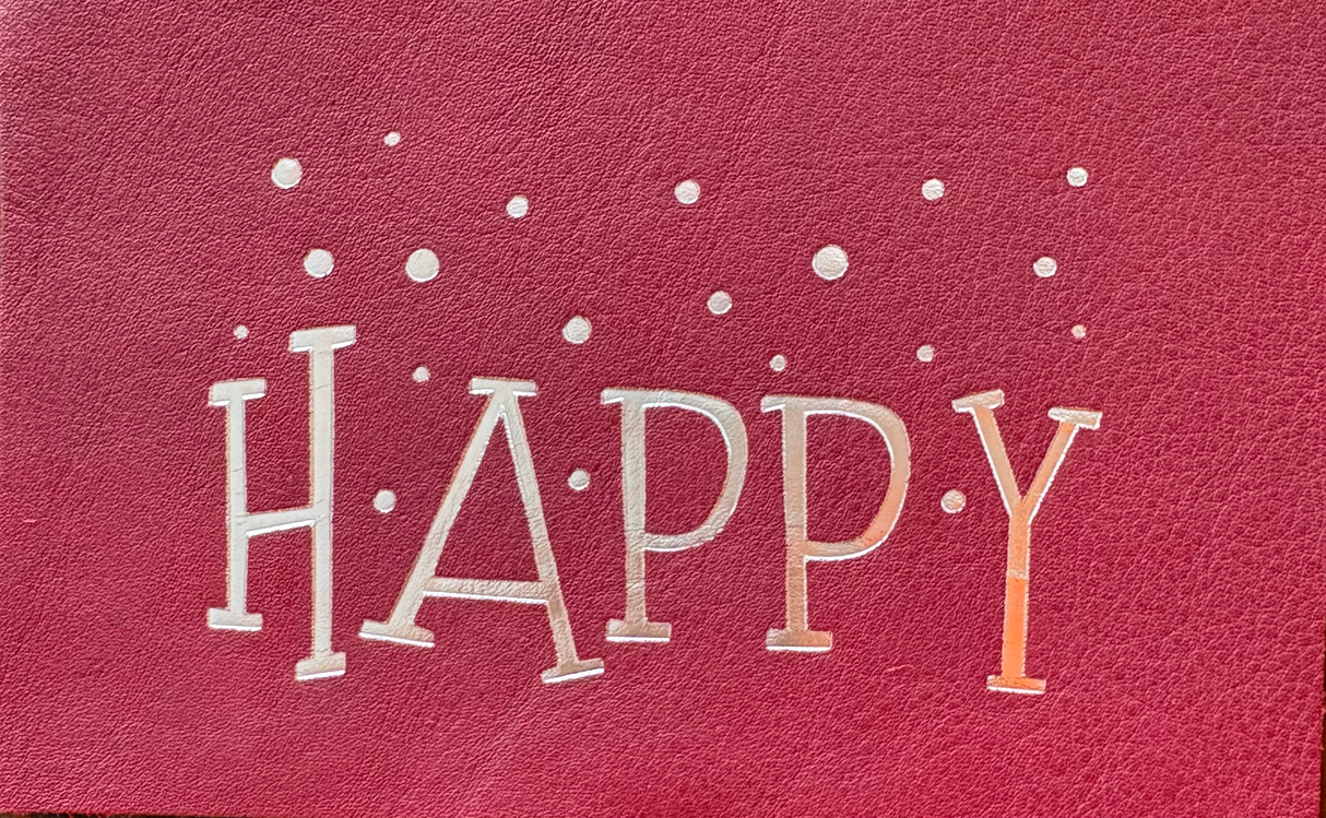 Bandit Manchot Leather Postcard "Happy" 10x15 cm