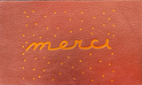 Bandit Manchot Leather Postcard "Merci" 10x15 cm