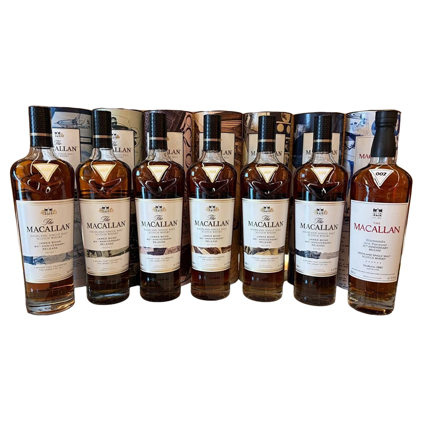 The Macallan James Bond set of 7