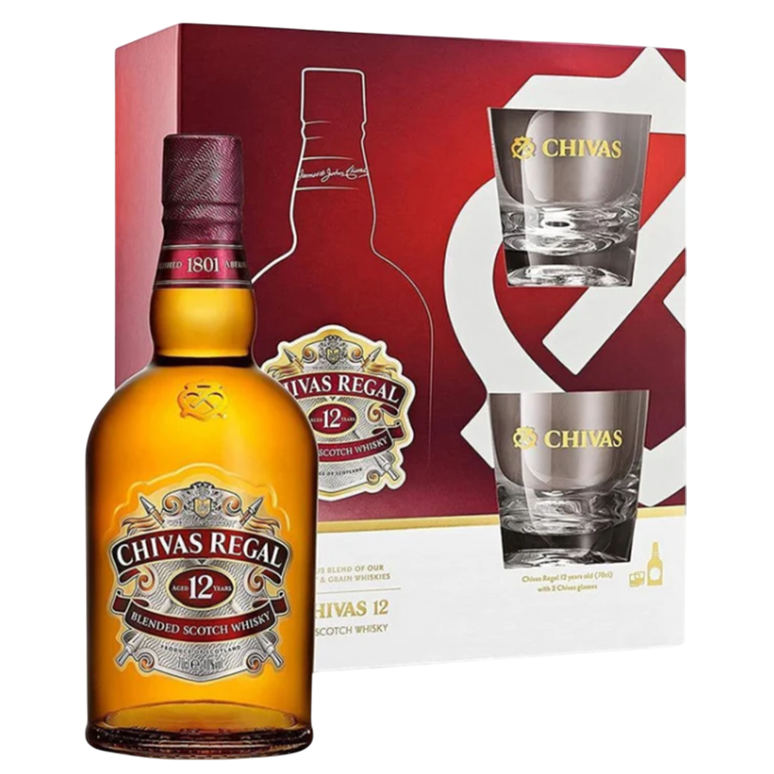 Chivas Regal 12 YO with 2 Glasses 2022 70cl