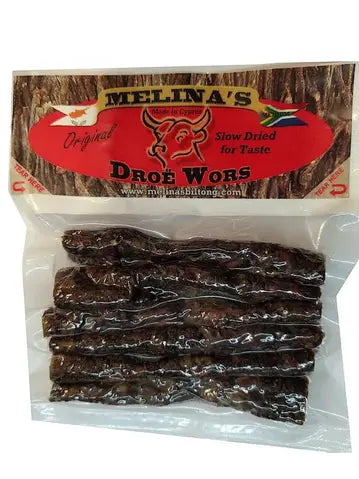 Melina's Biltong Original Droe Wors Snack Pack