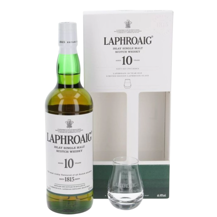 Laphroaig 10 Y.O. Gift Glass 70cl