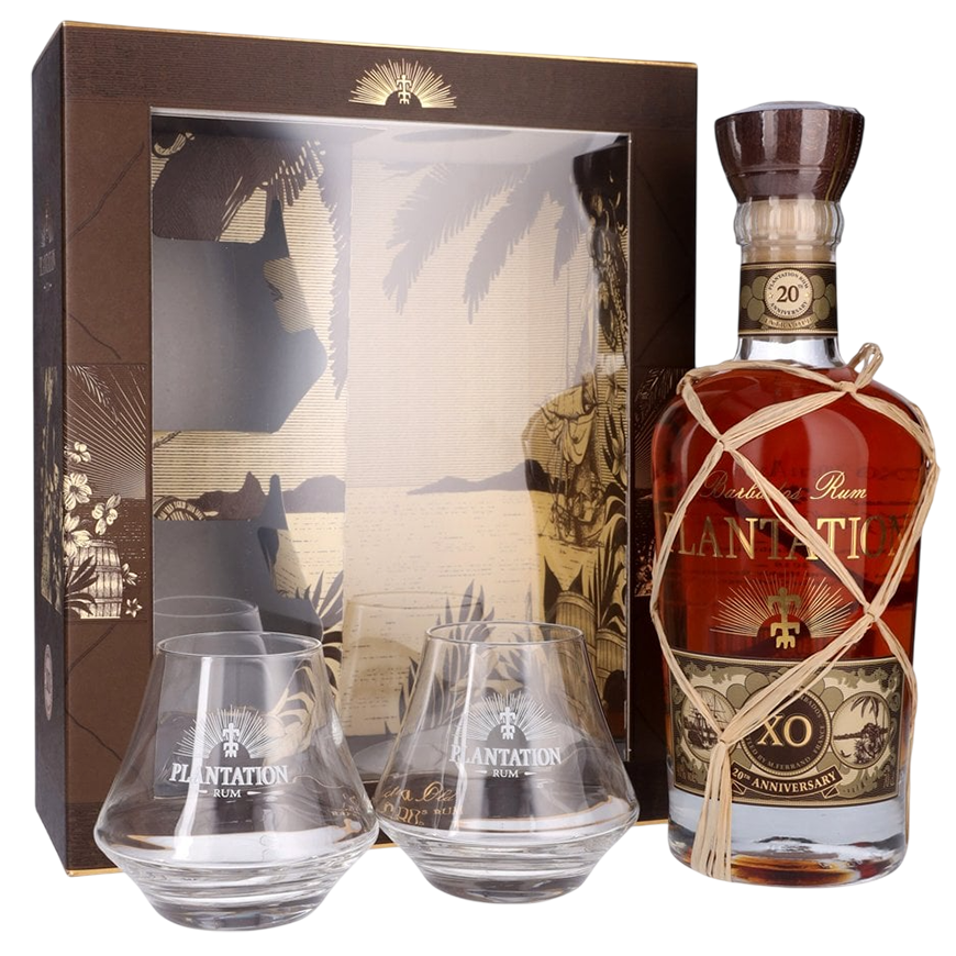 Plantation X.O. GP + 2 glasses