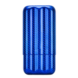 Cigar Case Carbon Blue for 3pcs