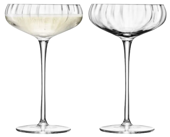 LSA Aurelia Champagne Saucer 300ml Clear Optic Set of 2