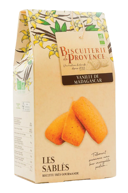 Biscuiterie de Provence Les Biuscuits Gouters Sables Vanille Bourbon 120g