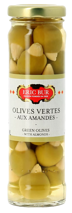 Eric Bur Green Olives With Almonds 95g