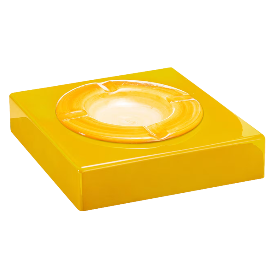 Morici Ashtray Yellow Veined