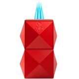 Colibri Quasar Table Black + Red Triple Flame Lighter