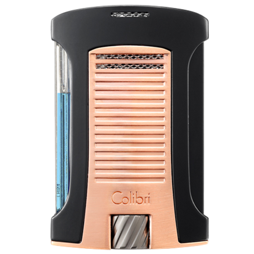 Colibri Daytona Black + Rose Gold Single Jet Lighter
