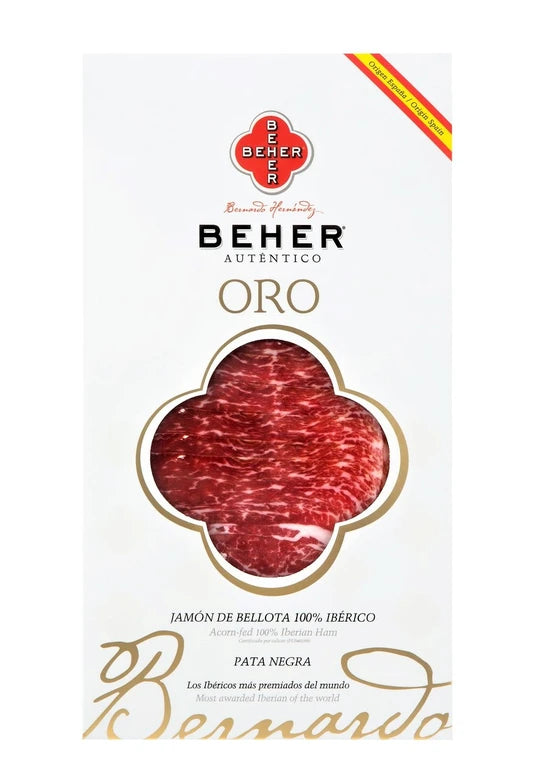 Beher Acorn Fed 100% ORO Iberian Ham Pata Negra 100g