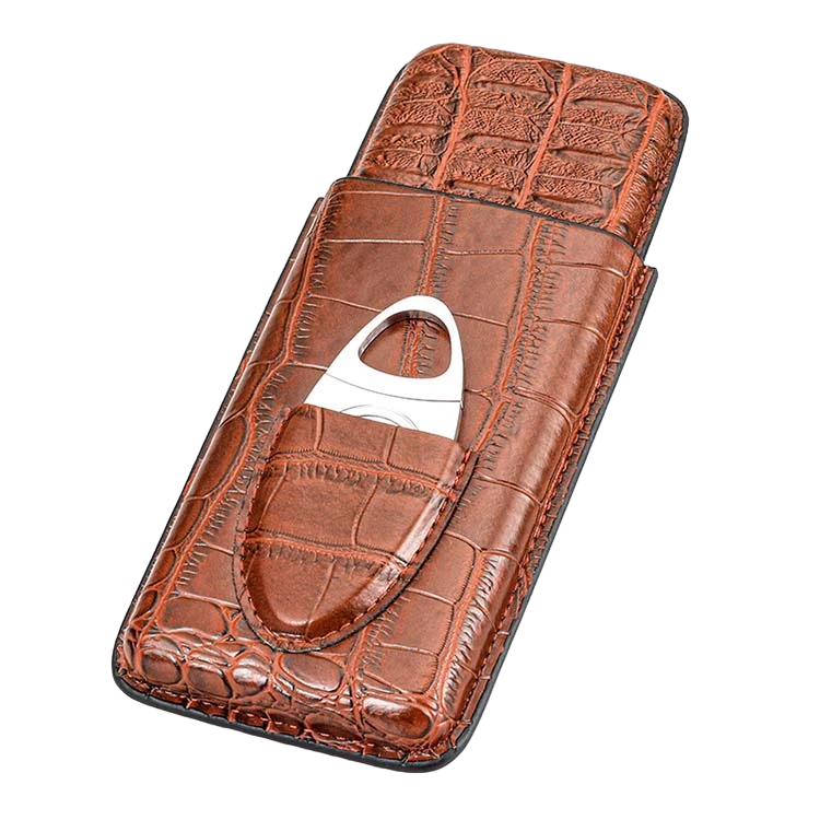 CA Leather Cigar Case Cigar Cutter