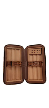 Travel Leather Brown Humidor