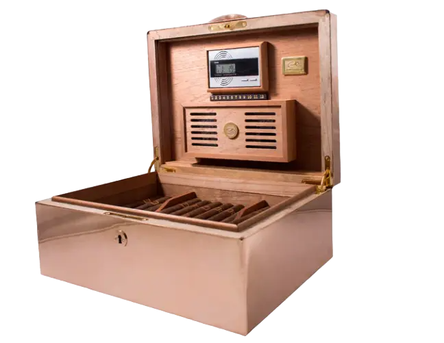 DM Sterling Silver Cigar Humidor