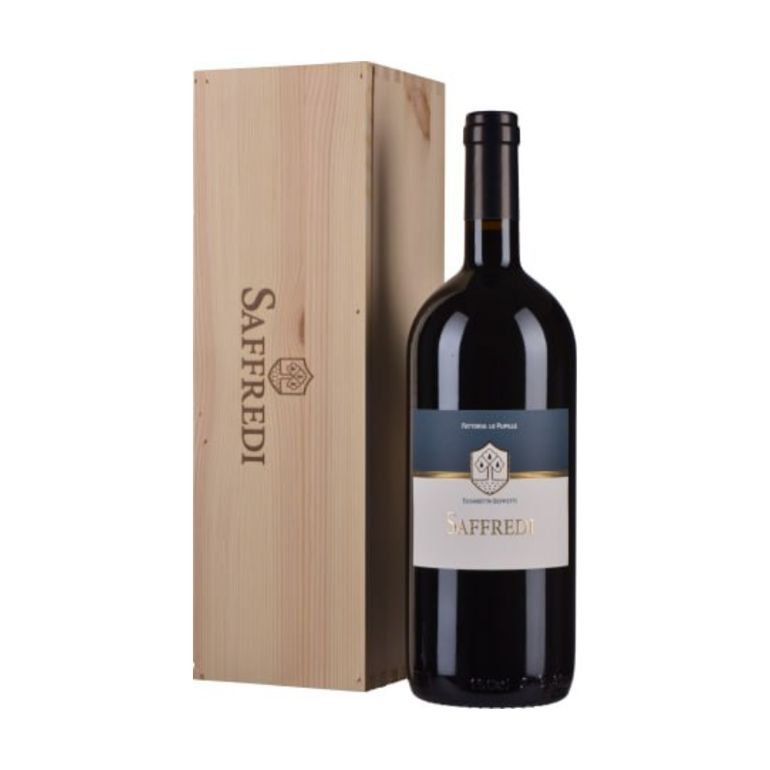 Fattoria Le Pupille Saffredi 2018 Magnum Wooden Box