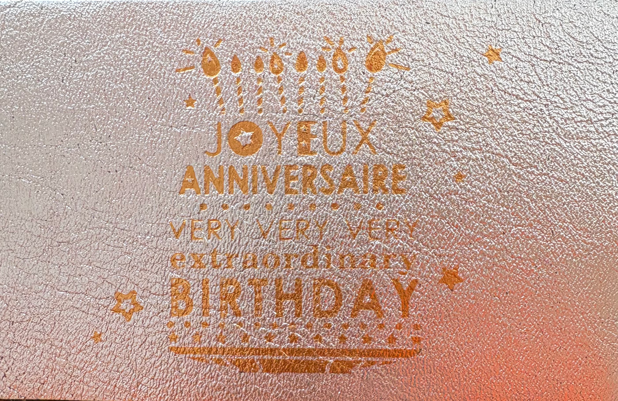 Bandit Manchot Leather Postcard "Birthday" 10x15 cm