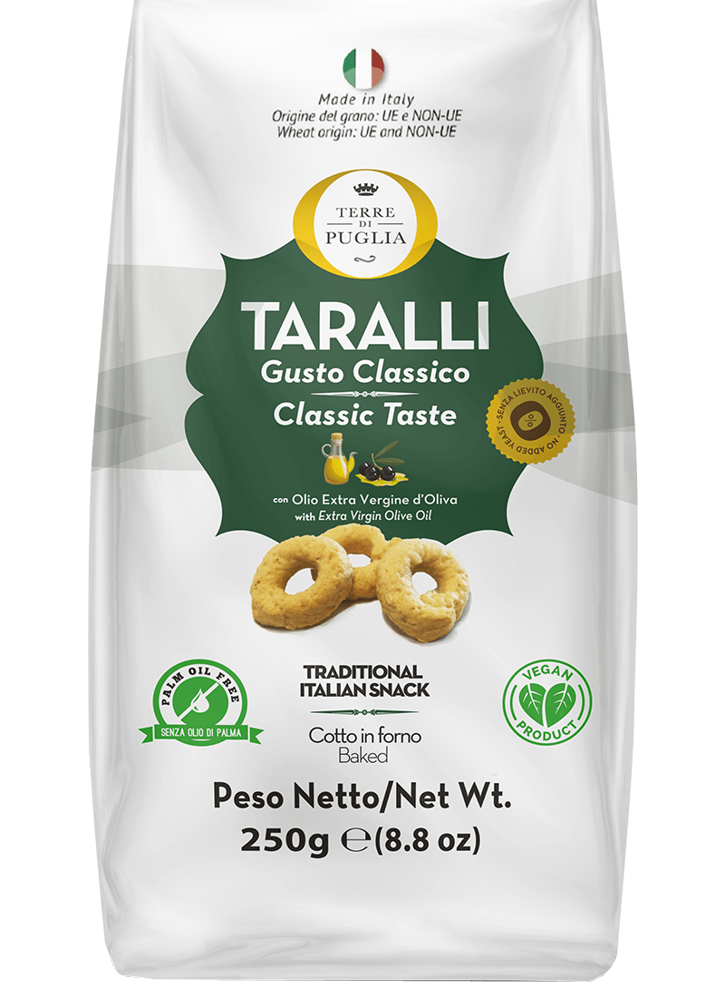 Terre di Puglia TARALLI WITH EXTRA VIRGIN OLIVE OIL classic (250g)
