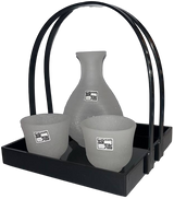 Hirota Glass 2 Sake Cups and bottle set